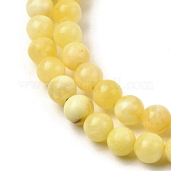 Natural Yellow Jade Beadd Strands&nbsp;G-A274-A01-4mm