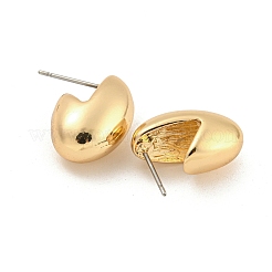 合金スタッドピアス  スチールピンと  ティアドロップ  ライトゴールド  17~17.5x8mm&nbsp;EJEW-P269-10KCG