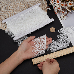 1Pc Polyester Lace Wavy Flower Ribbons&nbsp;OCOR-FG0002-89A