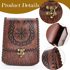 Nordic Embossed PU Leather Belt Bags&nbsp;AJEW-WH20072-13
