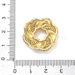 真鍮製マイクロパヴェキュービックジルコニアペンダント  花のチャーム  18KGP本金メッキ  24.5x6mm  穴：4.5x3mm&nbsp;KK-C254-04G