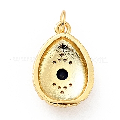 Brass Micro Pave Cubic Zirconia Pendants&nbsp;LS-KK-E036-05G