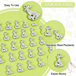 50Pcs Easter 304 Stainless Steel Pendants&nbsp;STAS-UN0052-05