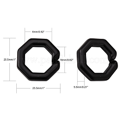 Opaque Spray Painted Acrylic Linking Rings&nbsp;OACR-S021-26A-C01