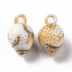 アクリルパーツ  天然石風  双円錐形  バリーウッド  21x12.5x12.5mm  穴：3mm  約340個/500g&nbsp;OACR-C011-01