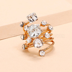 Alloy Rhinestone Multi-layer Rings&nbsp;LS-VU7935-1