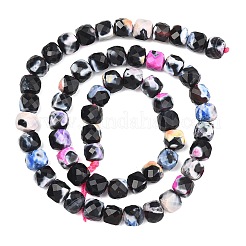 Natural Fire Crackle Agate Beads Strands&nbsp;G-H078-C49-6mm-06