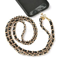 Alloy Chain with PU Leather Bag Straps&nbsp;HJEW-JM01446