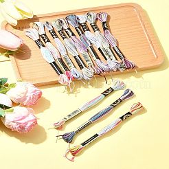 12 Skeins 6 Colors 6-Ply Polyester Embroidery Floss&nbsp;OCOR-FS0001-01B-03