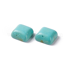 Craft Findings Dyed Synthetic Turquoise Gemstone Flat Back Cabochons&nbsp;TURQ-S263-8x8mm-01