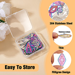 48Pcs 12 Styles 304 Stainless Steel Pendants&nbsp;STAS-TA0001-97