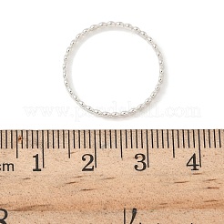 女性用スターリングシルバーフラットビーズ指輪925個  プレーンバンドリング  銀  1.8mm  内径：18.2mm&nbsp;RJEW-NH0002-01C-S
