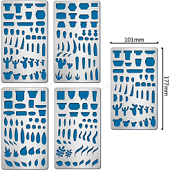 4Pcs 4 Style 304 Stainless Steel Cutting Dies Stencils&nbsp;DIY-BC0003-56