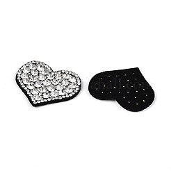 Heart Hotfix Glass Rhinestone with Cloth Patches&nbsp;PATC-T002-02M