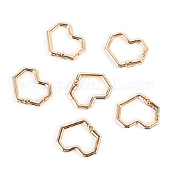 6Pcs Heart Alloy Spring Gate Rings&nbsp;FIND-TA0011-14A