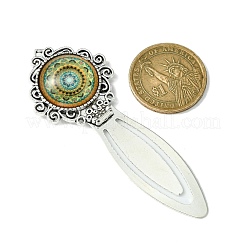 Mosaic Printed Glass Cabochons Bookmarks&nbsp;AJEW-JK00274
