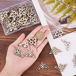 120Pcs 4 Style Wood Cabochons&nbsp;WOOD-CA0001-48