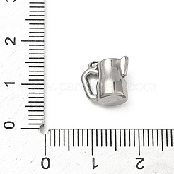 304ステンレススチールチャーム  コーヒーポット  ステンレス鋼色  10.5x11x6.5mm  穴：2x4.8mm&nbsp;STAS-H246-01P
