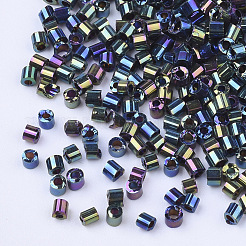 Electroplate Glass Cylinder Beads&nbsp;SEED-Q036-01A-B02
