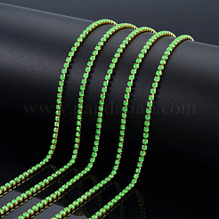 Brass Rhinestone Strass Chains&nbsp;CHC-N017-003B-B01