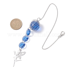 Glass Round & Octagonal Beads Hanging Suncatchers&nbsp;HJEW-JM04617-01