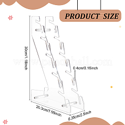 キャップ収納ラック  ベースボールキャップディスプレイスタンド  透明  63.5x203x300mm&nbsp;AJEW-WH0038-69A