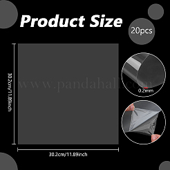 透明PVCシート  正方形  302x302x0.2mm&nbsp;FIND-WH0366-403B