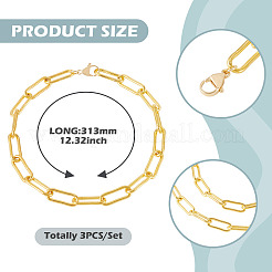 3Pcs Iron Chain Pet Collars&nbsp;NJEW-TADJ0002