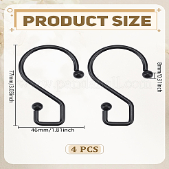 4Pcs Iron Shower Curtain Hook&nbsp;AJEW-LP0006-33