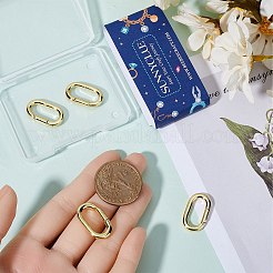 6Pcs Rack Plating Brass Spring Gate Rings&nbsp;FIND-SC0010-91
