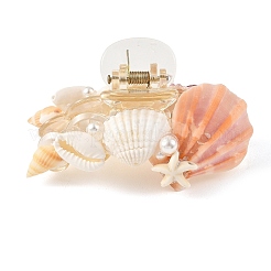 Shell & Starfish Shape Natural Shell Hair Claw Clips&nbsp;PHAR-TA000008