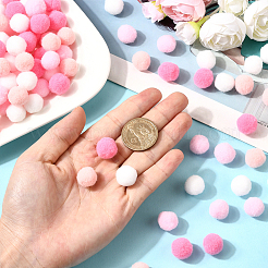 400Pcs 4 Colors Polyester Pom Pom Balls&nbsp;DIY-SC0031-37B