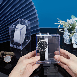 PS Plastic Single Watch Display Cases&nbsp;CON-WH0095-144A