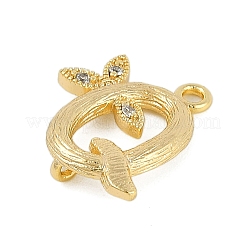 Brass Crystal Rhinestone Letter Links Connector Charms&nbsp;KK-S395-06G-Q