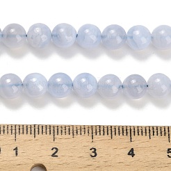 Natural Blue Lace Agate Beads Strands&nbsp;G-L634-B02-6mm