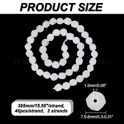 2 Strands Natural White Agate Beads Strands&nbsp;G-AR0005-43B