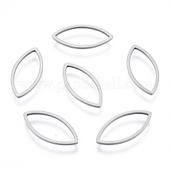変色しない201ステンレススチール製リンクリング  馬の目  ステンレス鋼色  17x8x1mm  内径：6.5x14.5mm&nbsp;STAS-N090-T05-1