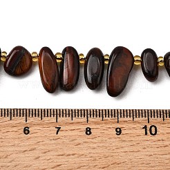 Dyed Natural Red Tiger Eye Beads Strands&nbsp;G-Z091-A17