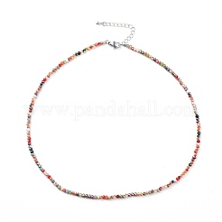 Faceted Glass Beaded Necklaces&nbsp;NJEW-JN02553