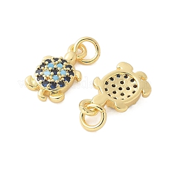 Brass Micro Pave Cubic Zirconia Charms&nbsp;KK-U056-44G