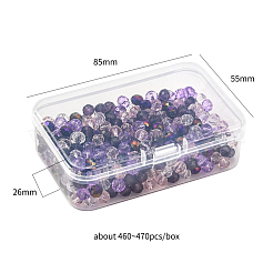ガラスビーズ連売り  多面カット  ロンデル  ミックスカラー  6〜4.5mmX  穴：1mm  約92~94個/連  17~17.5インチ（42.5~43.75cm）  1連/スタイル  約460~470個/箱&nbsp;EGLA-YW0001-14B