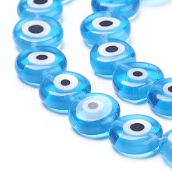 Handmade Evil Eye Lampwork Beads Strands&nbsp;LAMP-I019-01B
