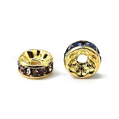 Brass Rhinestone Spacer Beads&nbsp;RB-A014-Z8mm-G