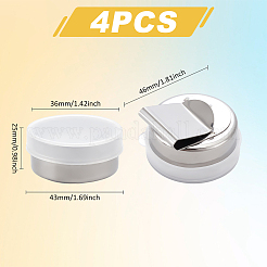 ステンレススチールとプラスチックの油絵カップ  パレットコンテナカップ  描画用  ステンレス鋼色  46x43x25mm  内径：36mm&nbsp;AJEW-WH0673-02
