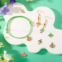 6Pcs 6 Styles 304 Stainless Steel Enamel Pendants&nbsp;STAS-TA0003-34