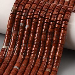 天然石レッドジャスパービーズ連売り  ディスク  ヒシビーズ  6~6.5x3~3.5mm  穴：0.8~1.2mm  約115~117個/連  14.96~15.16''（38~38.5センチメートル）&nbsp;G-M420-A05-01