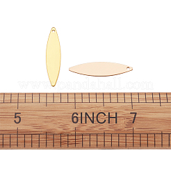 真鍮チャーム  馬の目  空白のスタンピングタグ  ライトゴールド＆ゴールデン＆プラチナ  29.5x7x0.5mm  穴：1.4mm  24個/セット&nbsp;KK-TA0007-70