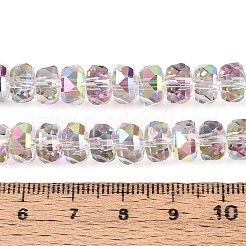 Electroplate Transparent Glass Beads Strands&nbsp;EGLA-N022-04A-D18