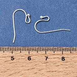 真鍮のピアスフック  羊飼いのフック耳ワイヤー  鉛フリー＆カドミウムフリー＆ニッケルフリー  銀  10.5mm  ピン：0.6mm&nbsp;LS-KK-CBA1A60-02S