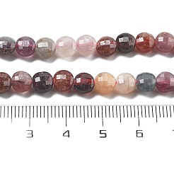 天然のカラフルなスピネルビーズ連売り  ファセットコインビーズ  フラットラウンド  6~7.5x4~5.5mm  穴：0.8~1mm  約56~70個/連  15.31~16.10インチ（38.9~40.9cm）&nbsp;G-C179-A04-02